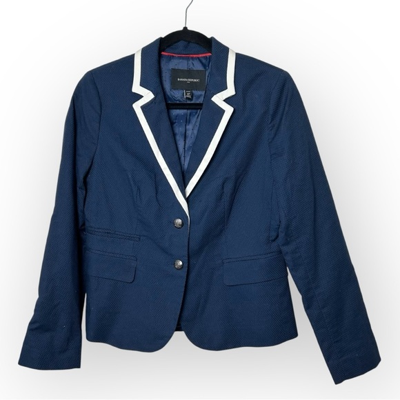 Banana Republic Navy Blue Double Button Blazer 6P - Picture 1 of 6